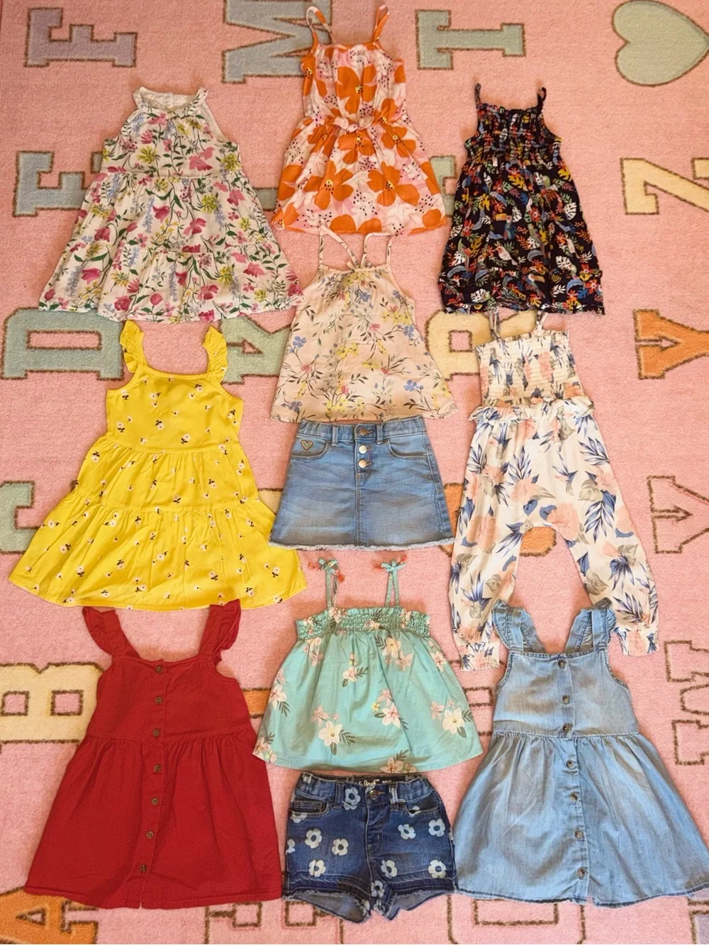 Toddler Girls Clothes Lot Size 2T Dresses Outfits Old Navy H&M Cat & Jack 11pc